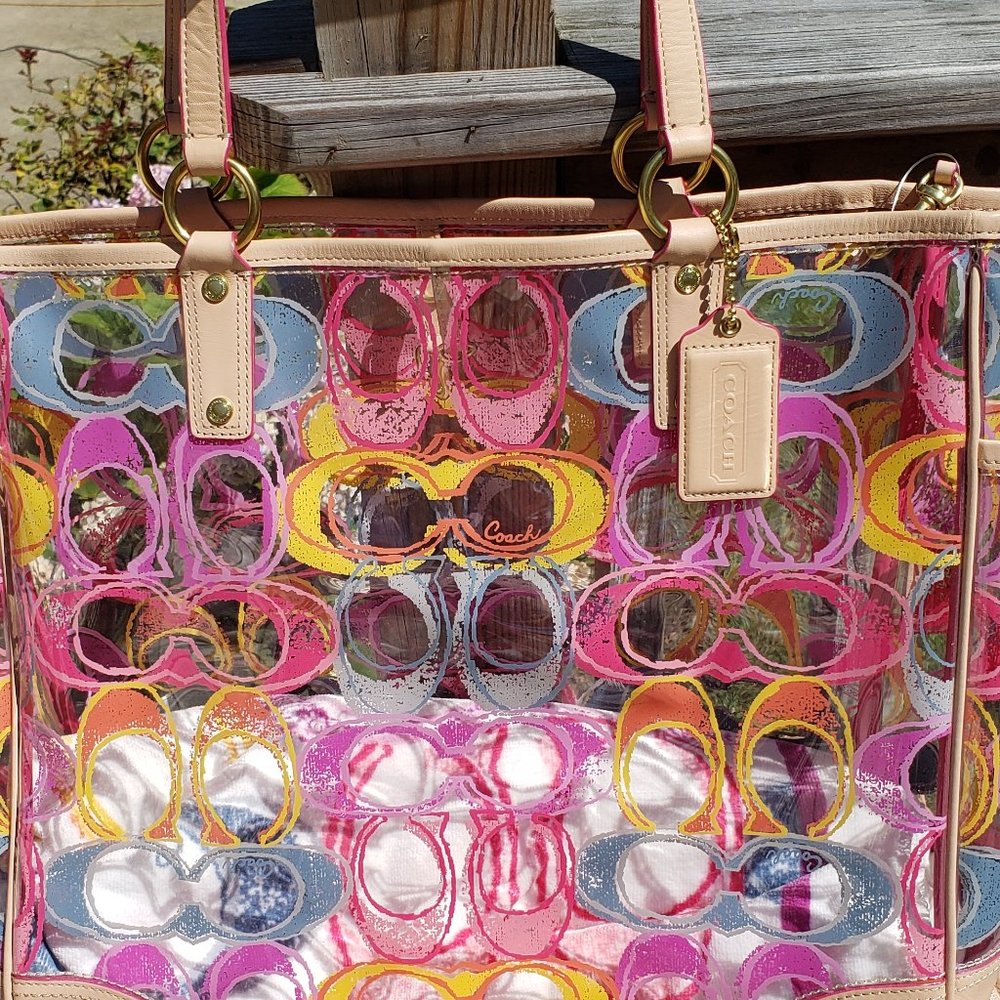 Authentic Coach Signature C Beach Tote Collection